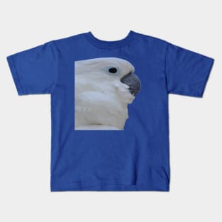 Side Portrait Of A Blue-Eyed Cockatoo Cut Out Kids T-Shirt